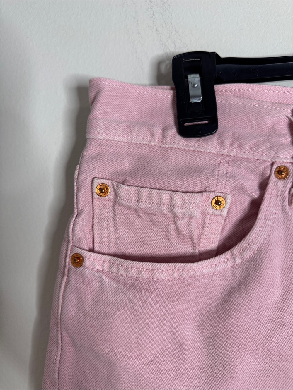 Levi’s 501 Original Fit Pink Rigid Denim High Rise Jean Cutoff Shorts size 30 - Picture 4 of 12